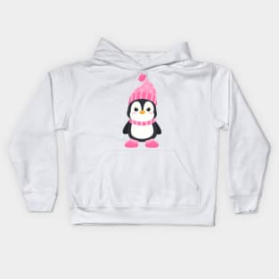 Cute Winter Penguins Kids Hoodie